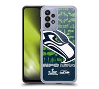 Head Case Designs sous Licence Officielle NFL Seattle Grand Format 2026 Super Bowl LX Champions Coque Dure pour l'arrière Compatible avec Samsung Galaxy A23 / 5G (2022)