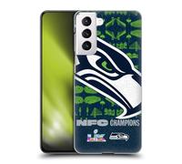 Head Case Designs sous Licence Officielle NFL Seattle Grand Format 2026 Super Bowl LX Champions Coque Dure pour l'arrière Compatible avec Samsung Galaxy S21 5G