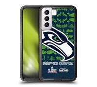 Head Case Designs sous Licence Officielle NFL Seattle Grand Format 2026 Super Bowl LX Champions Étui Antichoc Ultra-Blindé Compatible avec Samsung Galaxy S21+ 5G