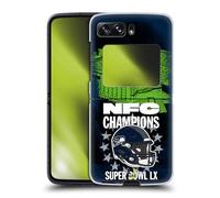 Head Case Designs sous Licence Officielle NFL Seattle NFC 2026 Super Bowl LX Champions Coque Dure pour l'arrière Compatible avec Motorola Razr 2022