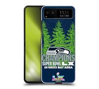 Head Case Designs sous Licence Officielle NFL Seattle Seahawks 2026 Super Bowl LX Champions Coque Dure pour l'arrière Compatible avec Motorola Razr 40 / Razr 2023