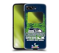 Head Case Designs sous Licence Officielle NFL Seattle Seahawks 2026 Super Bowl LX Champions Coque Dure pour l'arrière Compatible avec Motorola Razr 2022