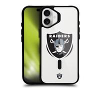 Head Case Designs sous Licence Officielle NFL Surdimensionné Las Vegas Raiders Black Shockproof Bumper Case [Military Grade] Compatible with Apple iPhone 16 Plus and Compatible with MagSafe