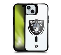 Head Case Designs sous Licence Officielle NFL Surdimensionné Las Vegas Raiders Black Shockproof Bumper Case [Military Grade] Compatible with Apple iPhone 15 Plus and Compatible with MagSafe