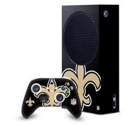 Head Case Designs Sous Licence Officielle NFL Surdimensionné New Orleans Saints Enveloppement De Console De Jeu Et Skins Pour Manette compatible avec Xbox Series S Console & Controller Bundle