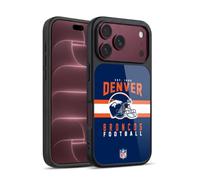 Head Case Designs sous Licence Officielle NFL Typographie de Casque Denver Broncos Graphics Coque en Gel renforcée [Protection de Qualité Militaire] Compatible avec Apple iPhone 18 Pro