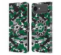 Head Case Designs sous Licence Officielle NHL Camouflage Dallas Stars Étui Portefeuille en Cuir Compatible avec Apple iPhone 17 Air