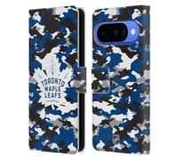 Head Case Designs sous Licence Officielle NHL Camouflage Toronto Maple Leafs Étui Portefeuille en Cuir Compatible avec Google Pixel 10
