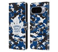 Head Case Designs sous Licence Officielle NHL Camouflage Toronto Maple Leafs Étui Portefeuille en Cuir Compatible avec Google Pixel 10 Pro XL