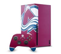 Head Case Designs Sous Licence Officielle NHL Énorme Colorado Avalanche Enveloppement De Console De Jeu Et Skins Pour Manette De Jeu Ensemble compatible avec Xbox Series X
