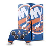 Head Case Designs Sous Licence Officielle NHL Énorme New York Islanders Enveloppement De Console De Jeu Et Skins Pour Manette De Jeu Ensemble compatible avec Xbox Series X