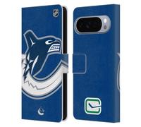 Head Case Designs sous Licence Officielle NHL Énorme Vancouver Canucks Étui Portefeuille en Cuir Compatible avec Google Pixel 10 Pro XL