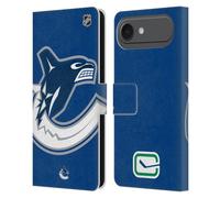 Head Case Designs sous Licence Officielle NHL Énorme Vancouver Canucks Étui Portefeuille en Cuir Compatible avec Apple iPhone 17 Air