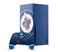 Head Case Designs Sous Licence Officielle NHL Énorme Winnipeg Jets Enveloppement De Console De Jeu Et Skins Pour Manette De Jeu Ensemble compatible avec Xbox Series X