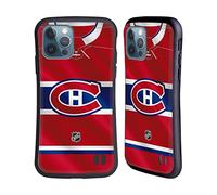 Head Case Designs sous Licence Officielle NHL Jersey Montreal Canadiens Coque Hybride Compatible avec Apple iPhone 12 / iPhone 12 Pro