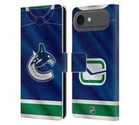 Head Case Designs sous Licence Officielle NHL Jersey Vancouver Canucks Étui Portefeuille en Cuir Compatible avec Apple iPhone 17 Air