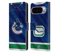 Head Case Designs sous Licence Officielle NHL Jersey Vancouver Canucks Étui Portefeuille en Cuir Compatible avec Google Pixel 10 Pro XL