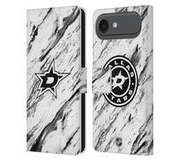 Head Case Designs sous Licence Officielle NHL Marbre Dallas Stars Étui Portefeuille en Cuir Compatible avec Apple iPhone 17 Air