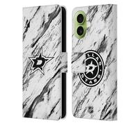 Head Case Designs sous Licence Officielle NHL Marbre Dallas Stars Étui Portefeuille en Cuir Compatible avec Apple iPhone 17