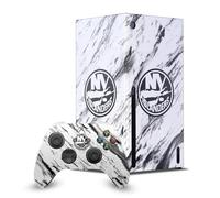 Head Case Designs Sous Licence Officielle NHL Marbre New York Islanders Enveloppement De Console De Jeu Et Skins Pour Manette De Jeu Ensemble compatible avec Xbox Series X