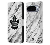 Head Case Designs sous Licence Officielle NHL Marbre Toronto Maple Leafs Étui Portefeuille en Cuir Compatible avec Google Pixel 10 Pro XL