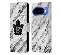 Head Case Designs sous Licence Officielle NHL Marbre Toronto Maple Leafs Étui Portefeuille en Cuir Compatible avec Google Pixel 10
