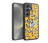 Head Case Designs sous Licence Officielle NHL Modèle de Léopard Nashville Predators Coque en Gel renforcée [Protection de Qualité Militaire] Compatible avec Samsung Galaxy S24 5G