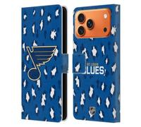 Head Case Designs sous Licence Officielle NHL Modèle de Léopard St Louis Blues Étui Portefeuille en Cuir Compatible avec Apple iPhone 17 Pro Max