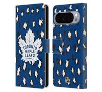 Head Case Designs sous Licence Officielle NHL Modèle de Léopard Toronto Maple Leafs Étui Portefeuille en Cuir Compatible avec Google Pixel 10 Pro XL