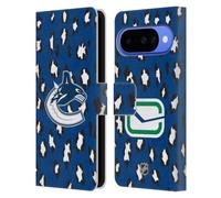 Head Case Designs sous Licence Officielle NHL Modèle de Léopard Vancouver Canucks Étui Portefeuille en Cuir Compatible avec Google Pixel 10