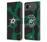 Head Case Designs sous Licence Officielle NHL Modèle de Vache Dallas Stars Étui Portefeuille en Cuir Compatible avec Apple iPhone 17 Air