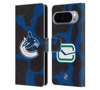 Head Case Designs sous Licence Officielle NHL Modèle de Vache Vancouver Canucks Étui Portefeuille en Cuir Compatible avec Google Pixel 10 Pro XL