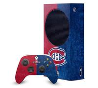 Head Case Designs Sous Licence Officielle NHL Moitié en détresse Montreal Canadiens Enveloppement De Console De Jeu Et Skins Pour Manette De Jeu Ensemble compatible avec Xbox Series S