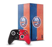 Head Case Designs Sous Licence Officielle NHL Moitié en détresse New Jersey Devils Enveloppement De Console De Jeu Et Skins Pour Manette De Jeu Ensemble compatible avec Xbox Series X