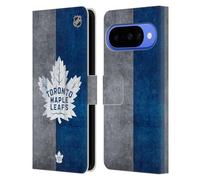 Head Case Designs sous Licence Officielle NHL Moitié en détresse Toronto Maple Leafs Étui Portefeuille en Cuir Compatible avec Google Pixel 10