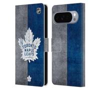 Head Case Designs sous Licence Officielle NHL Moitié en détresse Toronto Maple Leafs Étui Portefeuille en Cuir Compatible avec Google Pixel 10 Pro XL