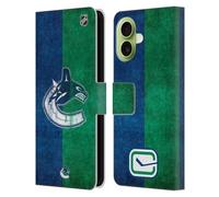 Head Case Designs sous Licence Officielle NHL Moitié en détresse Vancouver Canucks Étui Portefeuille en Cuir Compatible avec Apple iPhone 17