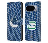 Head Case Designs sous Licence Officielle NHL Motif Réseau Vancouver Canucks Étui Portefeuille en Cuir Compatible avec Google Pixel 10 Pro XL