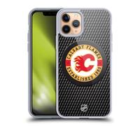 Head Case Designs sous Licence Officielle NHL Texture de Palet Calgary Flames Coque en Gel [Protection de Qualité Militaire] Compatible avec Apple iPhone 11 Pro Et Compatible avec MagSafe