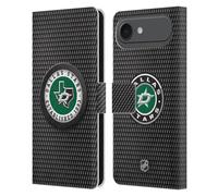 Head Case Designs sous Licence Officielle NHL Texture de Palet Dallas Stars Étui Portefeuille en Cuir Compatible avec Apple iPhone 17 Air