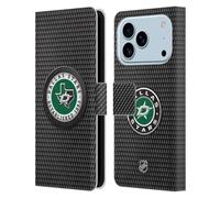 Head Case Designs sous Licence Officielle NHL Texture de Palet Dallas Stars Étui Portefeuille en Cuir Compatible avec Apple iPhone 17 Pro