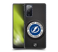 Head Case Designs sous Licence Officielle NHL Texture de Rondelle Tampa Bay Lightning Coque Dure pour l'arrière Compatible avec Samsung Galaxy S20 FE / 5G