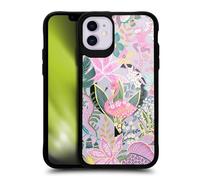 Head Case Designs sous Licence Officielle Ninola Summer Vibe Jungle Green Collection 2025-26 Black Shockproof Bumper Case [Military Grade] Compatible with Apple iPhone 11 and Compatible with MagSafe