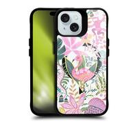 Head Case Designs sous Licence Officielle Ninola Summer Vibe Jungle Green Collection 2025-26 Black Shockproof Bumper Case [Military Grade] Compatible with Apple iPhone 15 and Compatible with MagSafe