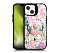 Head Case Designs sous Licence Officielle Ninola Summer Vibe Jungle Green Collection 2025-26 Black Shockproof Bumper Case [Military Grade] Compatible with Apple iPhone 13 and Compatible with MagSafe