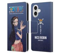 Head Case Designs sous Licence Officielle One Piece Nico Robin Art Graphique Étui Portefeuille en Cuir Compatible avec Apple iPhone 16