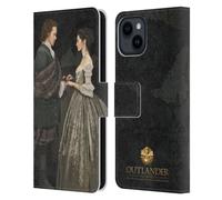 Head Case Designs sous Licence Officielle Outlander Claire Et Jamie Painting Portraits Étui Portefeuille en Cuir Compatible avec Apple iPhone 15