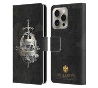 Head Case Designs sous Licence Officielle Outlander Fraser Brooch Cachets Et Icônes Étui Portefeuille en Cuir Compatible avec Apple iPhone 16 Pro