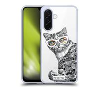 Head Case Designs sous Licence Officielle P.D. Moreno Chaton Back Stare Chats Noir Et Blanc Coque en Gel [Protection de Qualité Militaire] Compatible avec Samsung Galaxy A26 5G