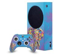 Head Case Designs Sous Licence Officielle P.D. Moreno Éléphant Animaux II Enveloppement De Console De Jeu Et Skins Pour Manette compatible avec Xbox Series S Console & Controller Bundle